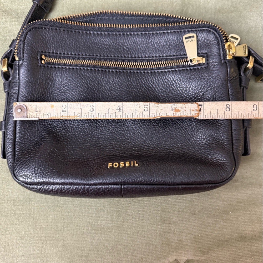 Fossil piper Toaster Leather Crossbody Bag built in card holder with key fob OSP - Picture 10 of 15
